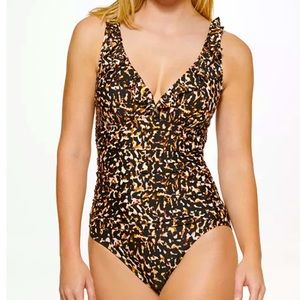 NEW DKNY PRINTED ONE PIECE BATHING SUIT